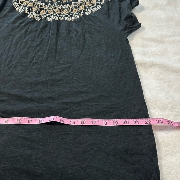 J. Jill 100% Cotton Black and Cream Embellished Sundress with Pockets - Picture 3 of 14